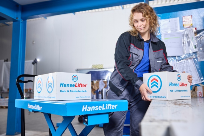 Hanselifter manueller mobiler Hubtisch mit Waage SPA500W Hubhöhe 12020mm  Tragkraft 500kg