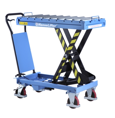 Hanselifter Hubtischwagen mit Rollenbahn SPR500 Hubhöhe 1054mm Tragkraft 500kg