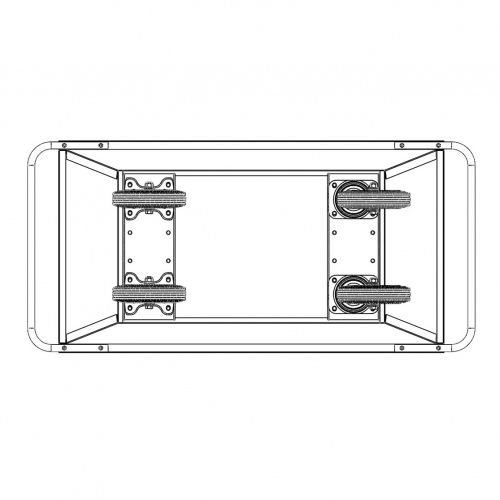 Kongamek Abfallwagen 1220x580x760mm mit Gummibereifung und 200l Volumen