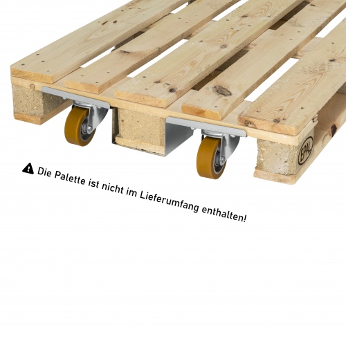 Kongamek Palettenroller verzinkt mit 2000kg Tragkraft für Euro-Paletten 1200x800mm