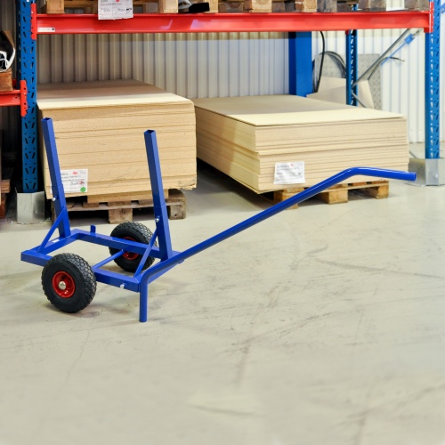 Kongamek Plattenwagen pulverbeschichtet in blau 1600x600x800mm mit Luftbereifung