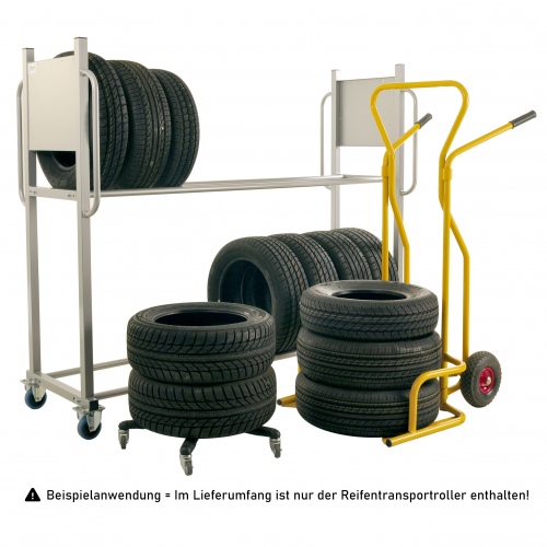 Kongamek Reifentransportwagen 2030x720x1620mm mit 2 Ebenen, verstellbar 300kg Tragkraft ohne Bremse