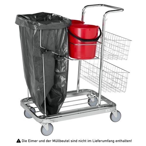 Kongamek Reinigungswagen verzinkt 770x550x1000mm für 25l-Säcke