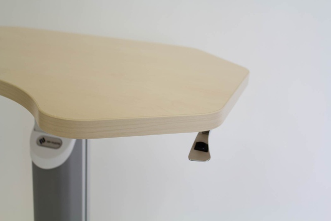 Höhenverstellbarer mobiler Schreibtisch SMART 800 Ergo Desk BUCHE