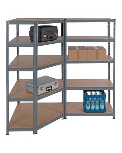 Pro-Bau-Tec Eck-Schwerlaststeckregal 180x90x45cm Tragkraft 265kg