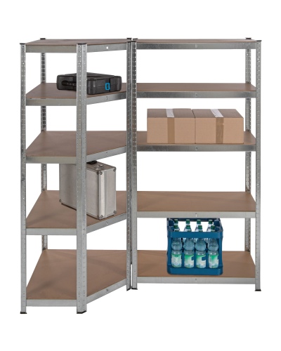Pro-Bau-Tec Eck-Schwerlaststeckregal 180x70x40cm Tragkraft 175kg