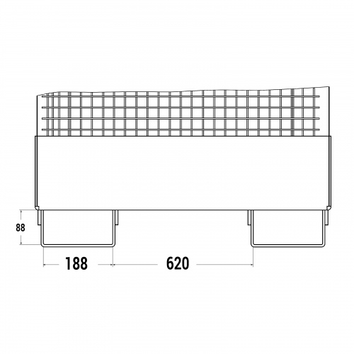 R+R Industrietechnik Arbeitskorb Typ RAK-High 1200x800x2910mm RAL 6011 Resedagrün