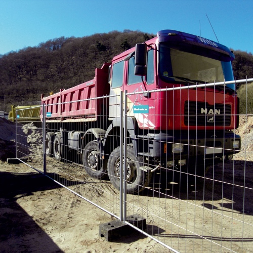 Schake Mobilzaun Profi Resistant Element mit engen Maschen, mit Haken und Ösen 3,5x2m