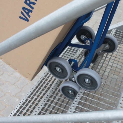 VARIOfit Treppenkarre 200kg Tragkraft mit 2 dreiarmigen Radsternen Maße 620x625x1310mm