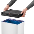 Hailo großraum Abfallbox Big-Box Swing XL Silber-small