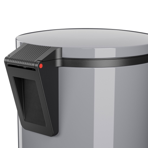 Hailo Pure M Tret-Abfalleimer Silber