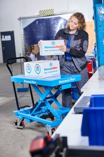 Hanselifter manueller mobiler Hubtisch mit Waage SPA500W Hubhöhe 12020mm  Tragkraft 500kg