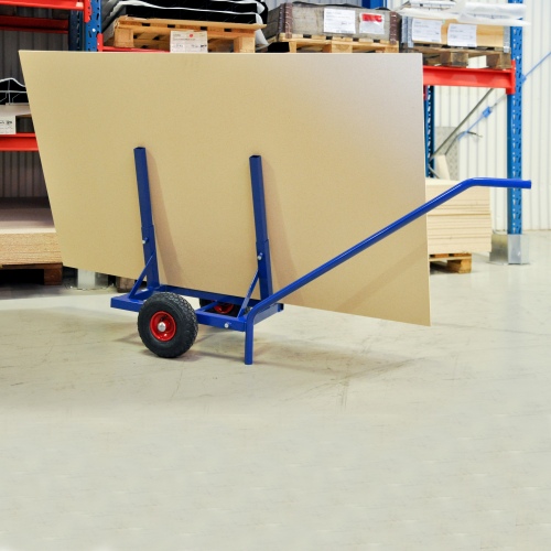 Kongamek Plattenwagen pulverbeschichtet in blau 1600x600x800mm mit Luftbereifung