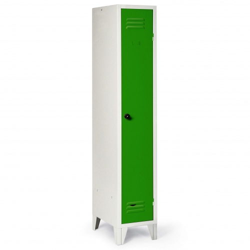 Protaurus Kleiderschrank "Classico" auf Füßen 1800mm hoch 1 Abteil je 300mm mit Sicherheitsriegel