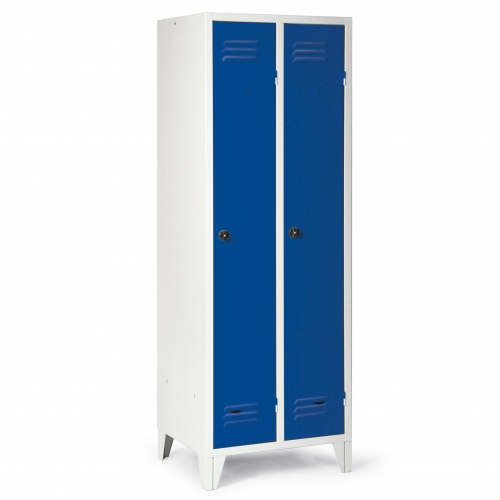 Protaurus Kleiderschrank "Classico" auf Füßen 1800mm hoch 2 Abteile je 300mm mit Sicherheitsriegeln