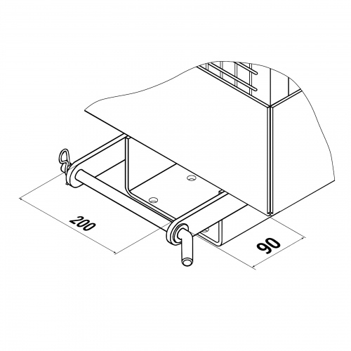 R+R Industrietechnik Arbeitskorb Typ RAK-High 1200x800x2910mm RAL 5010 Enzianblau