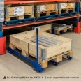 Kongamek Palettenwagen in blau 150mm hoch 1000kg Tragkraft für EUR-Paletten 1200x800mm-small