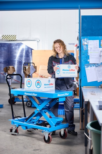 Hanselifter manueller mobiler Hubtisch mit Waage SPA500W Hubhöhe 12020mm  Tragkraft 500kg