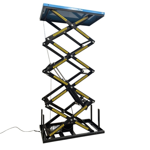 Hanselifter Stationärer Scherenhubtisch mit Vierfachschere in zwei Betriebsspannungen  QRSHT04 bis Hubhöhe 4140mm Tragkraft 400kg