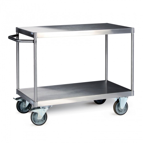 Protaurus Tischwagen mit 2 Ladeflächen aus Edelstahl 600kg Traglast