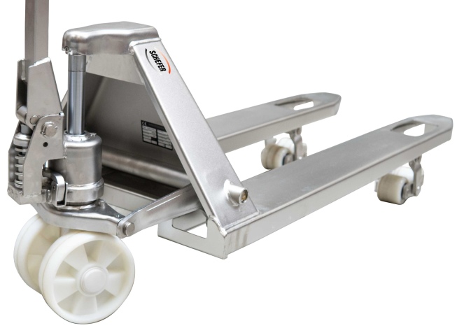 Schefer Gabelhubwagen ECO Professional Edelstahl Tragkraft 2500kg Gabellänge 1150mm