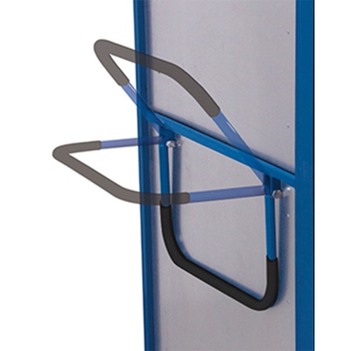 VARIOfit Etagenwagen aus Stahlblech mit Schiebebügel, Hebelgriff und 5 Ladeflächen