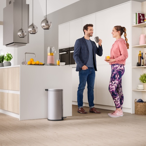 Hailo Solid L Tret-Mülleimer Edelstahl