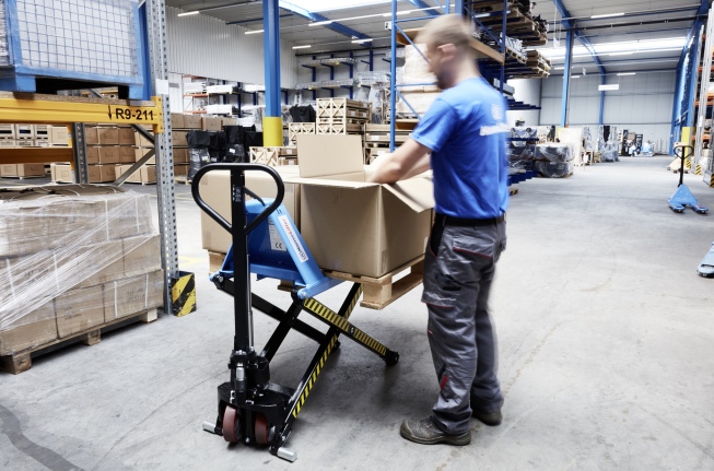 Hanselifter Scherenhubwagen JF-PU mit Schnellhub Hubhöhe 810mm Tragkraft 1000kg