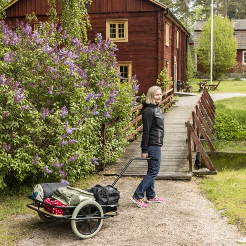 Kongamek Handwagen in schwarz 1600x910x900mm mit Luftbereifung und 150kg Tragkraft