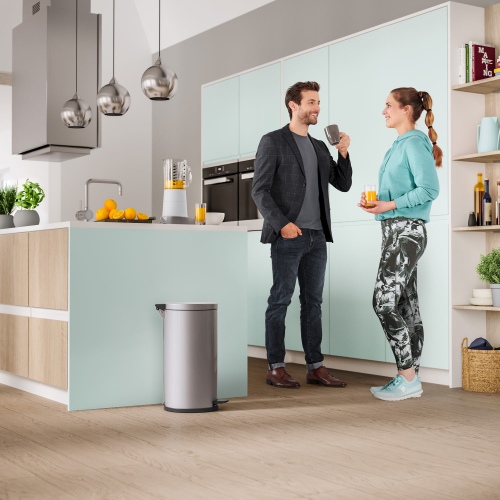 Hailo Solid L Tret-Mülleimer Edelstahl