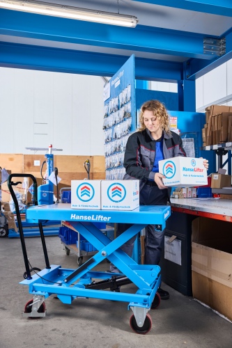 Hanselifter manueller mobiler Hubtisch mit Waage SPA500W Hubhöhe 12020mm  Tragkraft 500kg