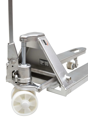 Schefer Gabelhubwagen ECO Professional Edelstahl Tragkraft 2500kg Gabellänge 1150mm