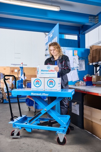Hanselifter manueller mobiler Hubtisch mit Waage SPA500W Hubhöhe 12020mm  Tragkraft 500kg
