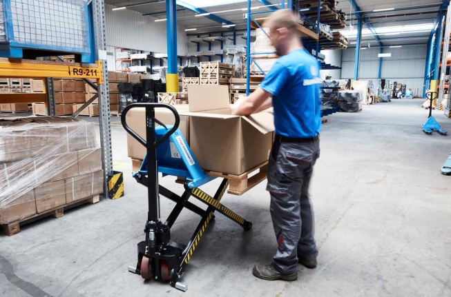 Hanselifter Scherenhubwagen JF-PU mit Schnellhub Hubhöhe 810mm Tragkraft 1000kg