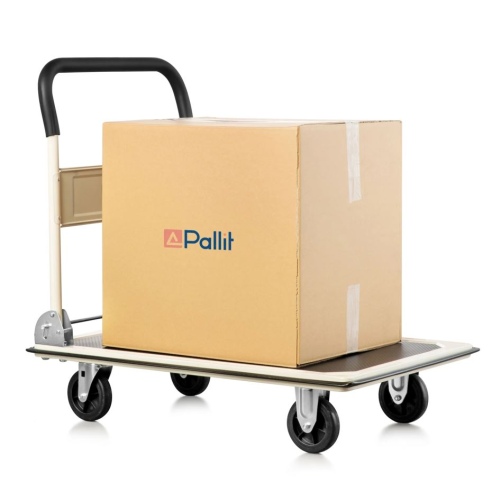 Pallit Schiebebügelwagen Carry in Weiß Tragkraft 300kg