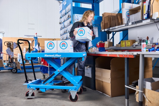 Hanselifter manueller mobiler Hubtisch mit Waage SPA500W Hubhöhe 12020mm  Tragkraft 500kg