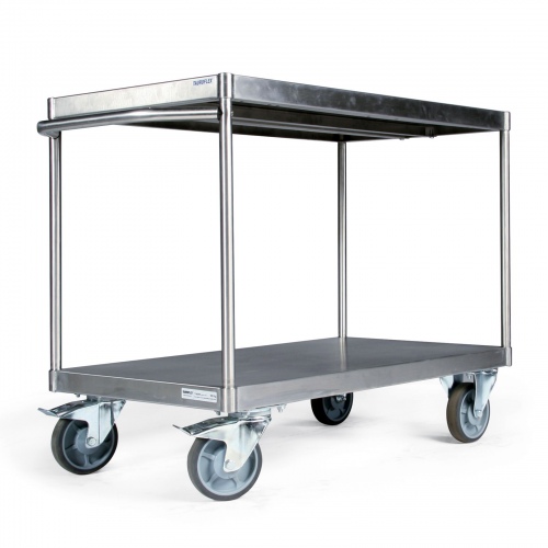 Protaurus Tischwagen mit 2 Ladeflächen aus Edelstahl 600kg Traglast