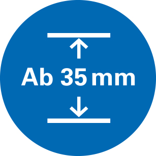 Einfahrhöhe ab 35mm Einfahrhöhe ab 35mm