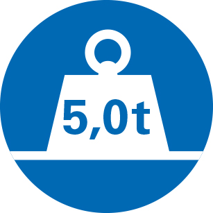 Tragfähigkeit bis 5.0 Tonnen Tragfähigkeit bis 5.0 Tonnen