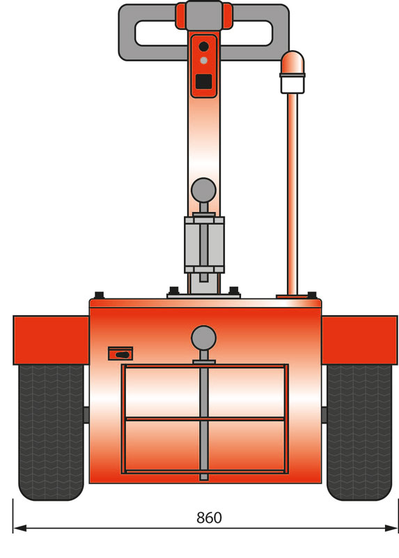 Schefer Mietstapler Elektroschlepper ES Premium Zeichnung 02