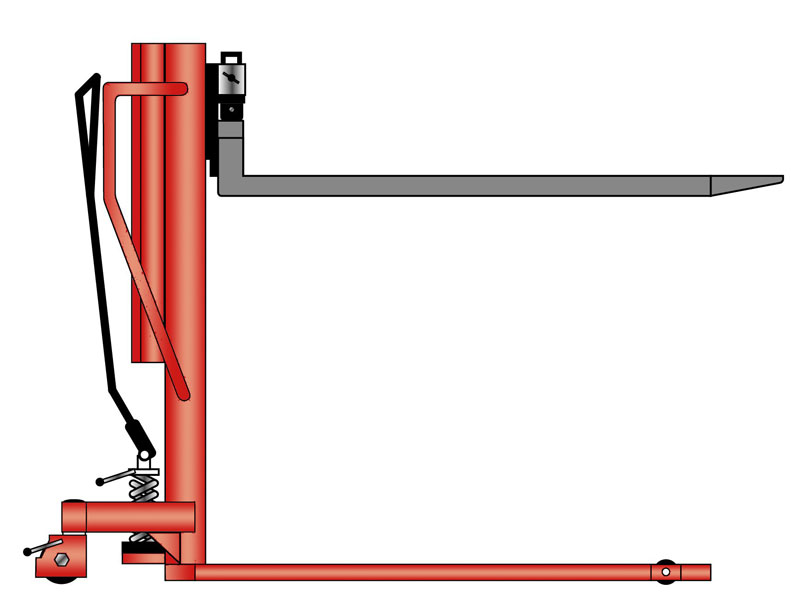 Schefer geländegängiger Gabelhubwagen GGH Skizze 01