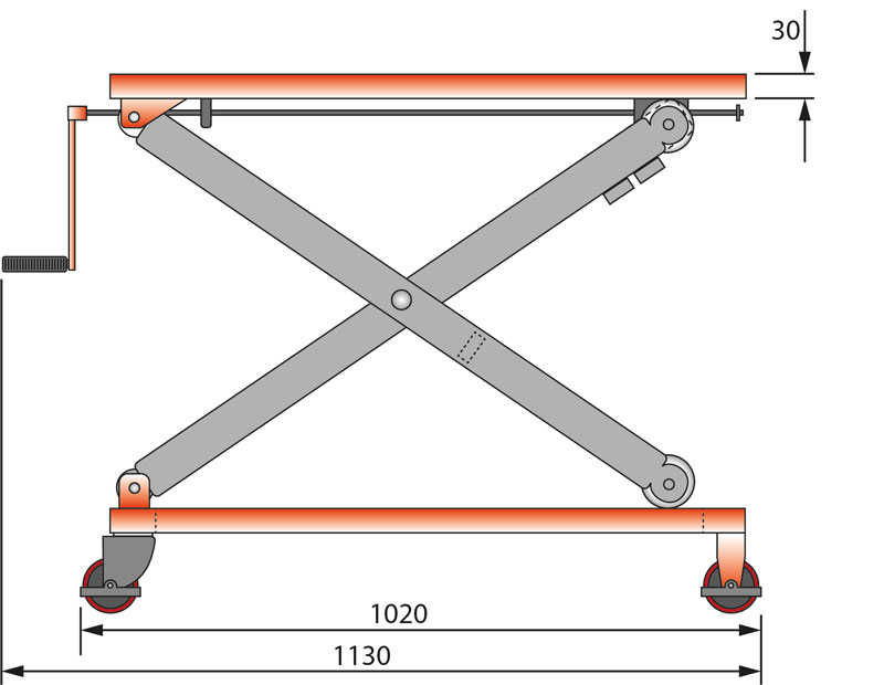 Schefer mobiler hubtisch SHWI Premium Edelstahl