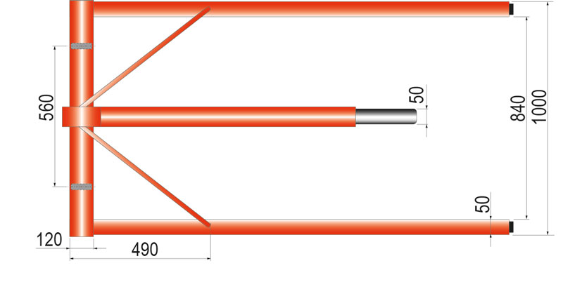 Schefer Mietstapler Werkstattkran WK ECO Professional Parallel Zeichnung 03